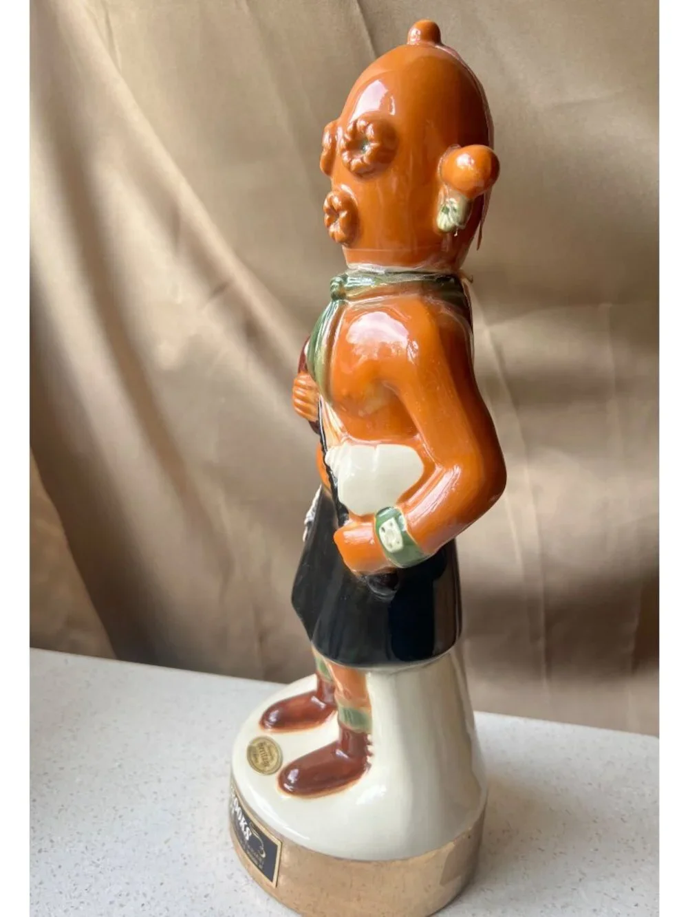 Ezra Brooks Decanter 101 Heritage Koyemsi Mudhead Kachina Doll Ceramic 13.5